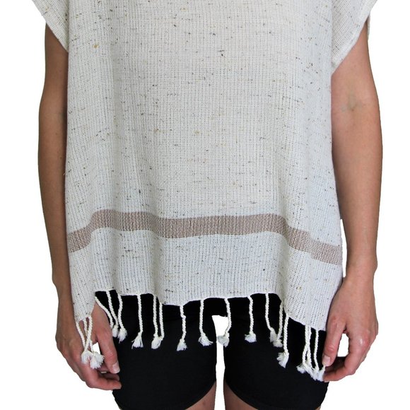 BEACH PONCHO ORGANIC Turkish cotton soft muslin - Picture 4 of 5